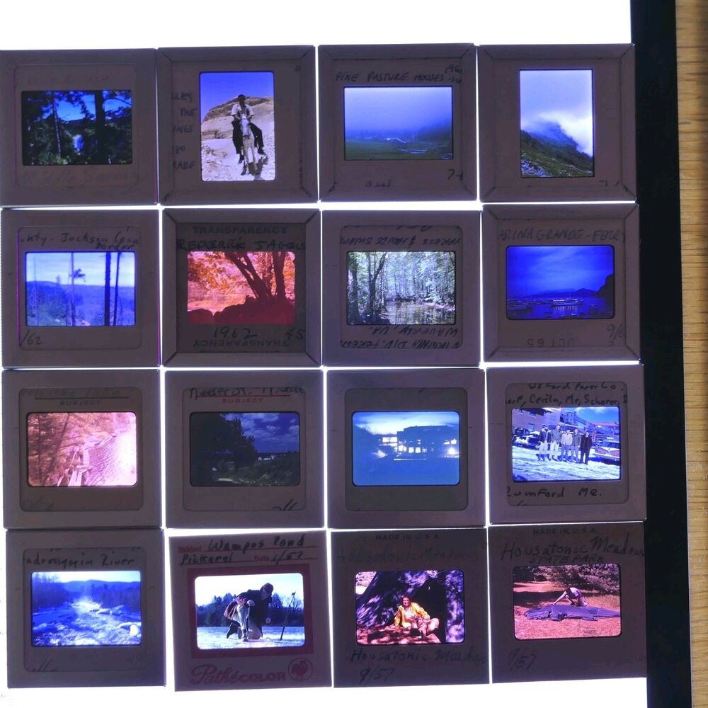 48 Vintage Slides 1950s 1960s American River Swamps Wampus Pond Rockies History